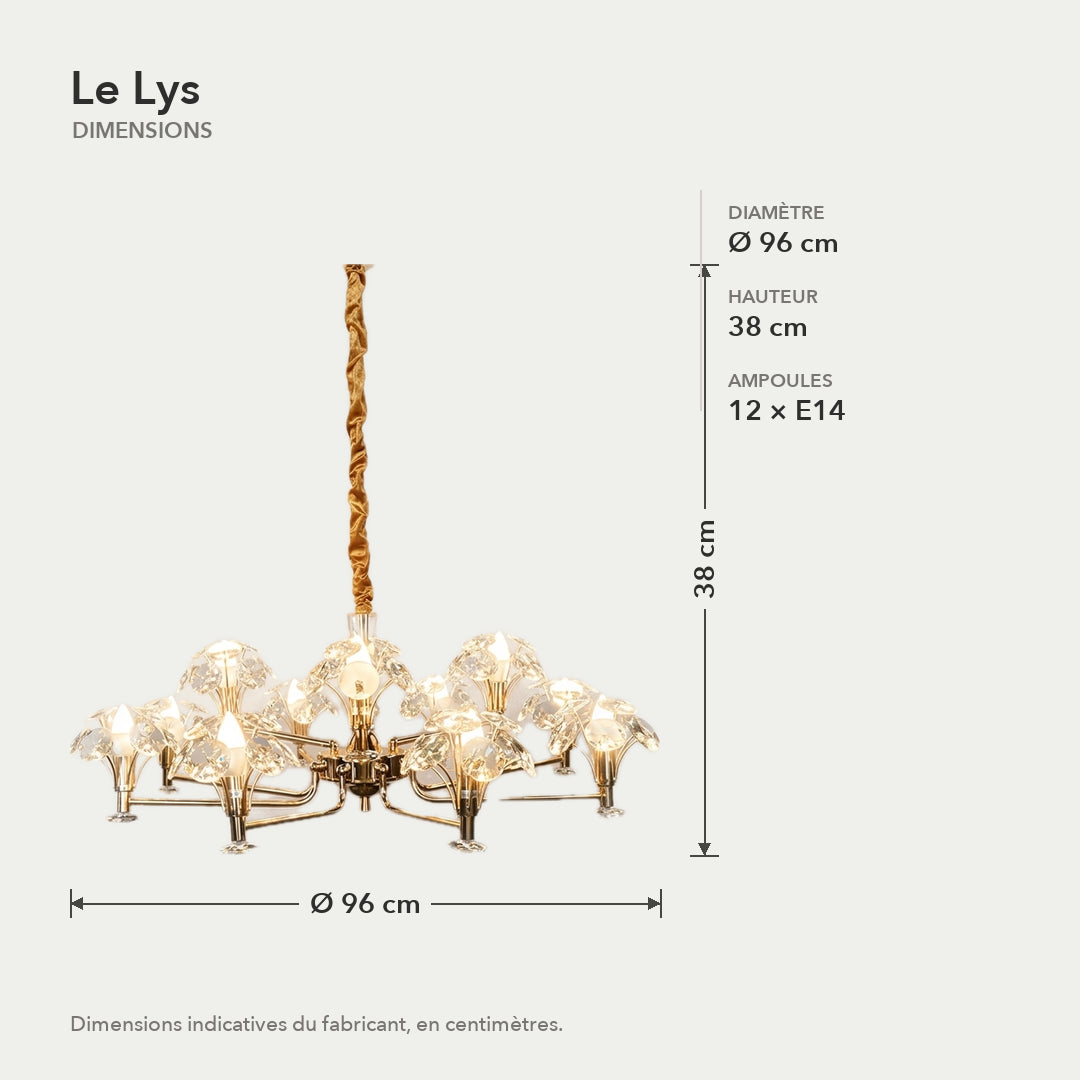 Le Lys – dimensions en cm