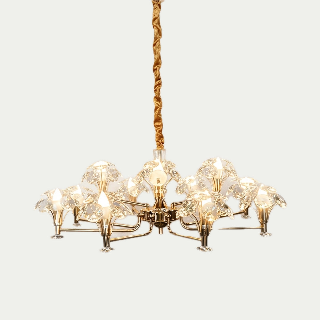 Le Lys – Grand Lustre Fleurs de Lys en Cristal