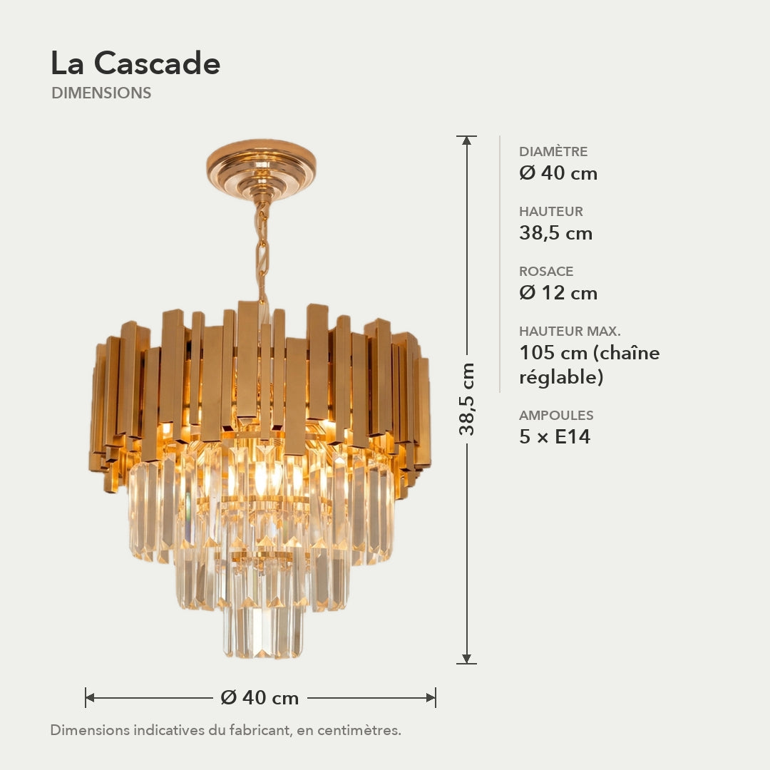 La Cascade – dimensions en cm