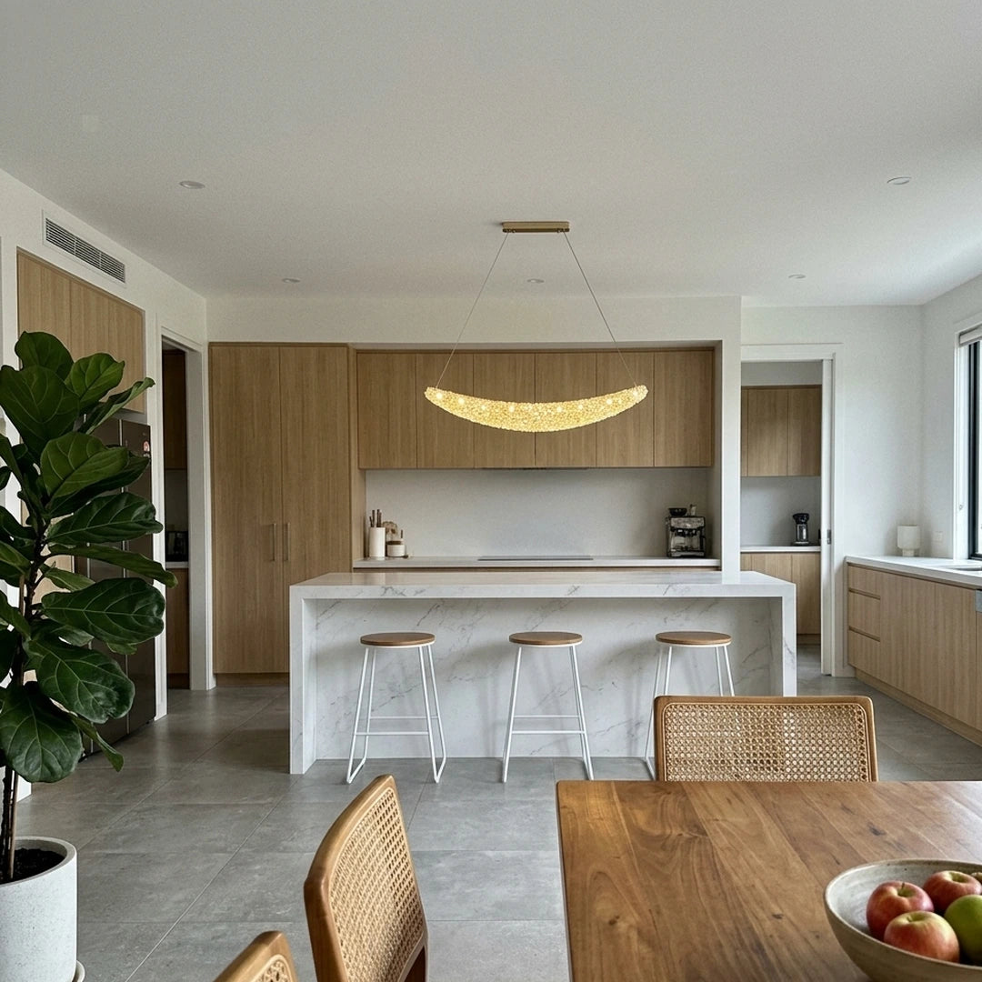 La Lune – cuisine contemporaine, îlot en marbre