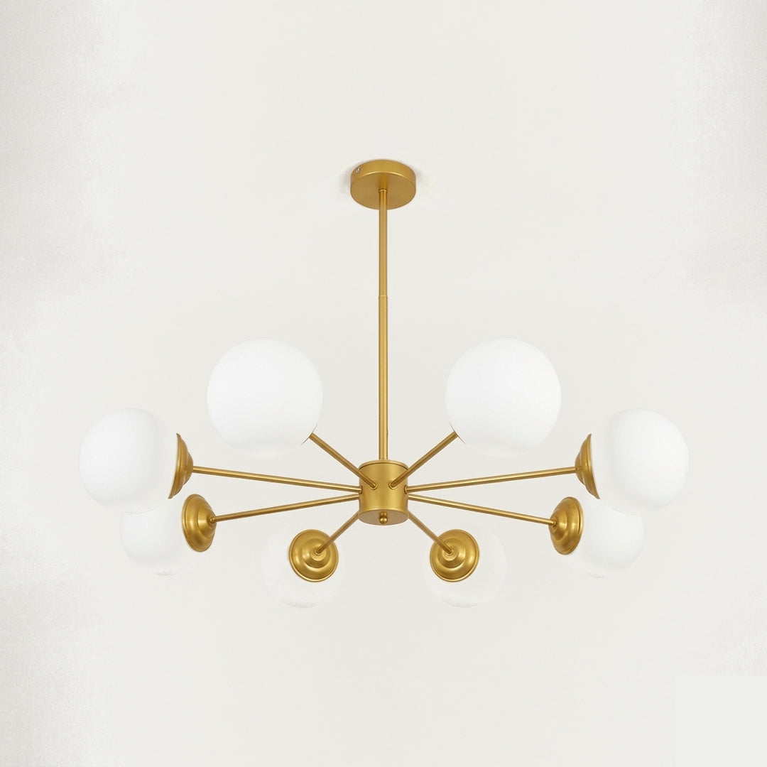 L'Atome – Lustre Sputnik Doré à Globes