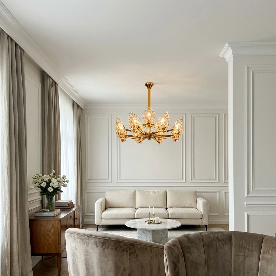 La Tulipe – salon élégant, canapé crème