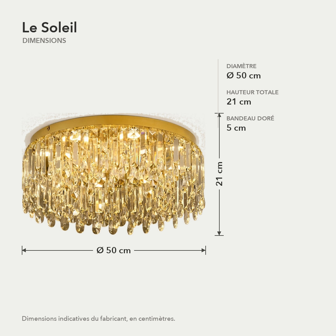 Le Soleil – dimensions en cm