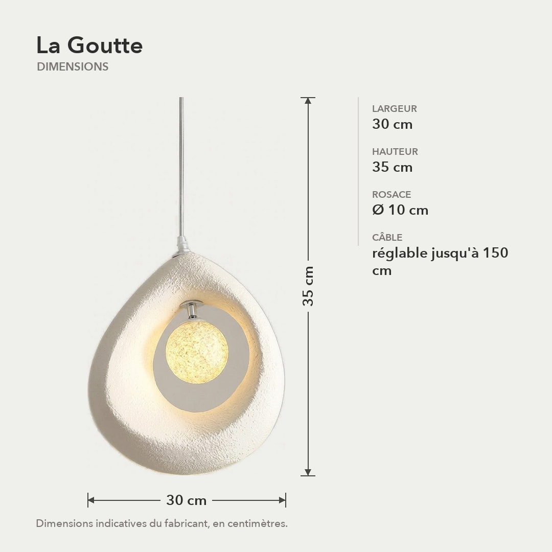 La Goutte – dimensions en cm